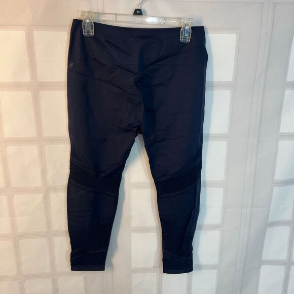 Fabletics mosaic high waisted navy perforated 7/8 leggings size xl - Picture 5 of 9
